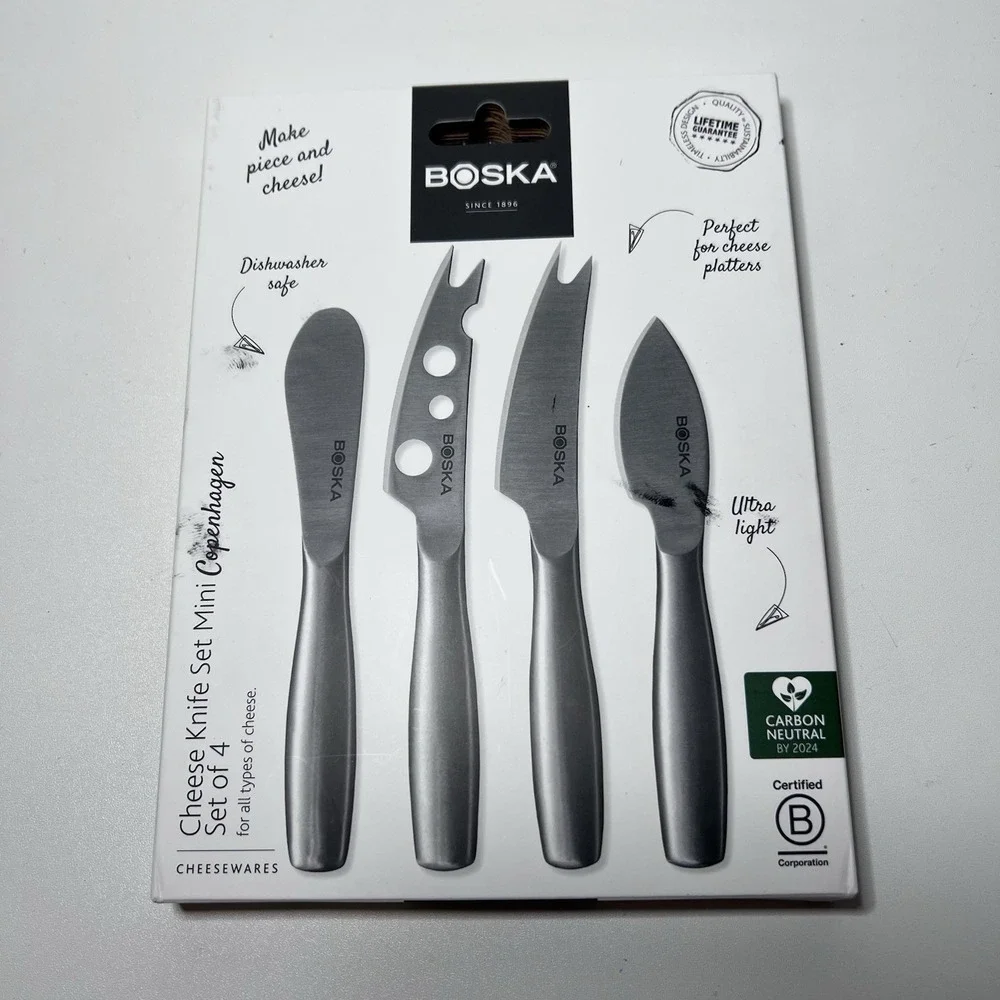 BOSKA Cheese Knife‎ Set Mini Copenhagen 4-piece stainless steel Cutlery